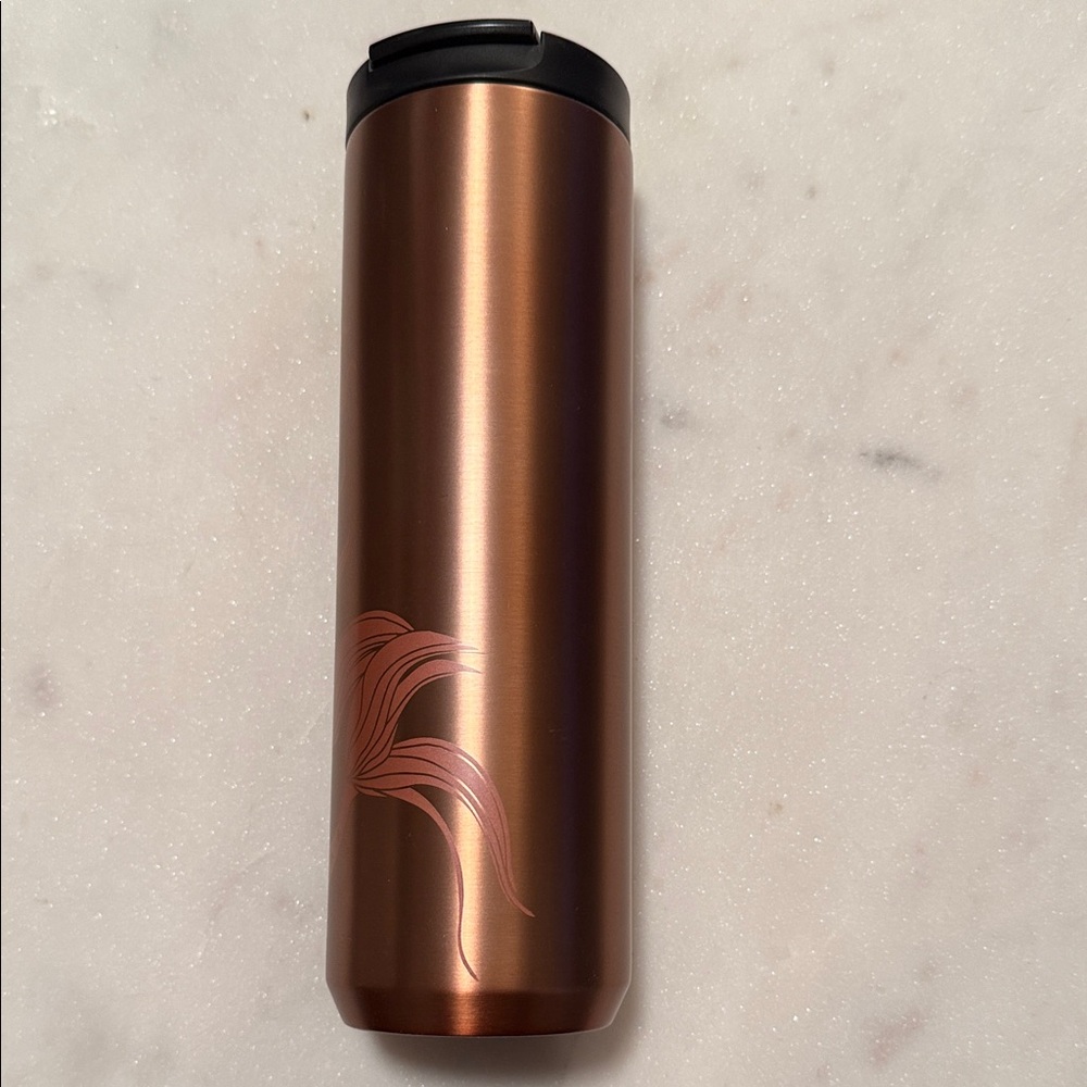Starbucks Copper Mermaid Travel Tumbler with Black Lid - Picture 3 of 5
